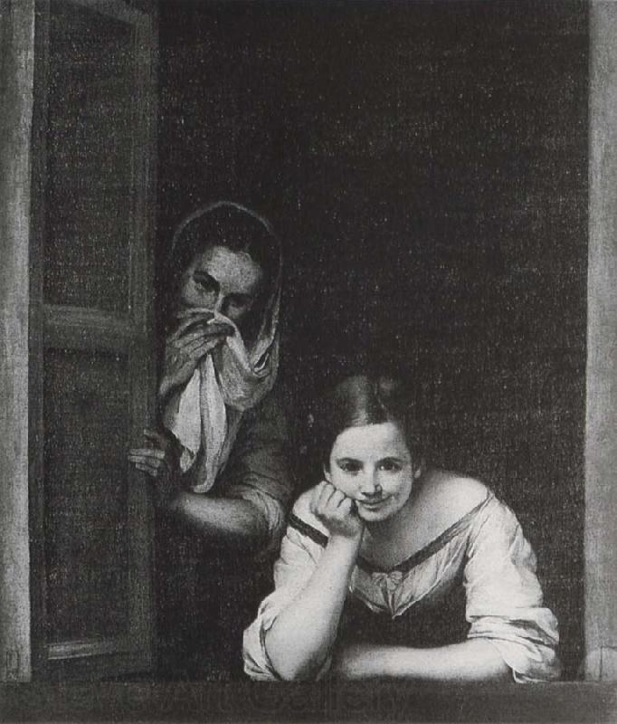 Bartolome Esteban Murillo Two Women at the window Spain oil painting art